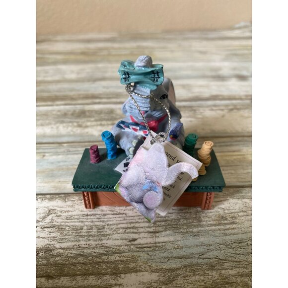 LuckyPhants #1041 Livingston Elephant Playing Cards Figurine Banberry Designs - Picture 2 of 13